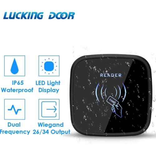 Ip65 Waterproof RFID Card Reader Wiegand 26 output Access Control Slave Reader Security 125KHZ 13.56MHZ EM ID Card Reader