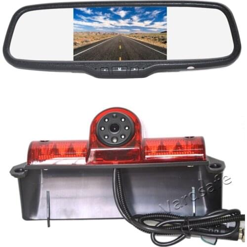 Vardsafe VS707C Car Rear View Camera & 5 Inch Mirror Monitor Display for Chevy Express / GMC Savana