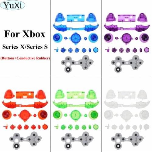 YuXi Full Set Button For Xbox Series X Controller Conductive Rubber & Dpad RT LT RB LB ABXY Trigger Button For Xbox Series S