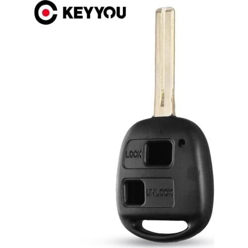 KEYYOU Replacement Housing Shell Remote Key Case Fob 2 Buttons For Lexus Uncut Blade TOY40 40MM