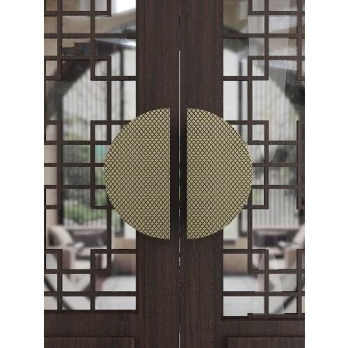 1 Pair Textured Glass Door Handles Wood Door Pulls Hotel Restaurant Dinning Room Handle Gold/ Black/ Bronze Gate Push Bar