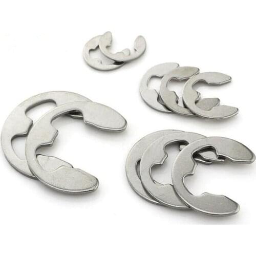 1000pcs M2 M2.5 M3 M3.5 M4 M5 M6 Stainless Steel E-Type Retaining Ring Circlip Washers E-Clip Split Washer