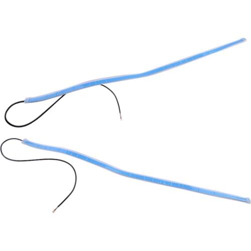 2pcs 60cm 12V IP68 Car LED Headlight DRL Daytime Running Strip Light Turn Signal Lamp Slim Amber Sequential Flexible Universal