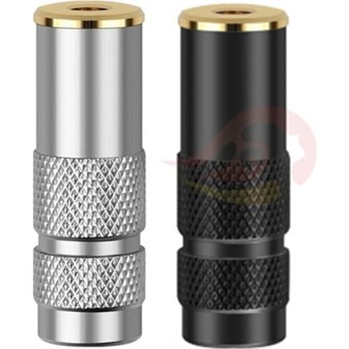 3.5 Jack Headphone Adapter Female 1/8" 4 Contact Plug 3.5 Aluminum Alloy Shell Wire Connector Black Silver Gold Plated Soldering