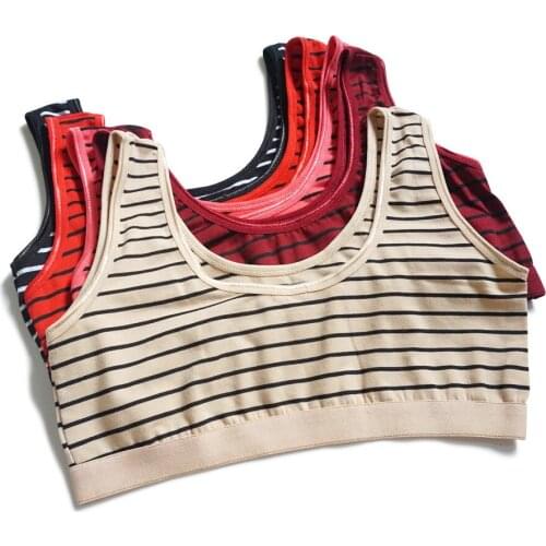 3pc/lot Teen Bra Girl Vest Cotton Spandex Big Girls Sport Adolescente Kids Underwear 8-16Years