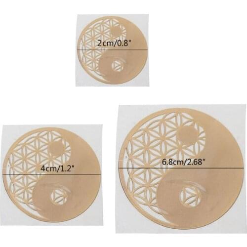 30Pcs 7 Chakra Copper Energy Tower Orgonite Sticker Epoxy Resin Jewelry Making F3MF