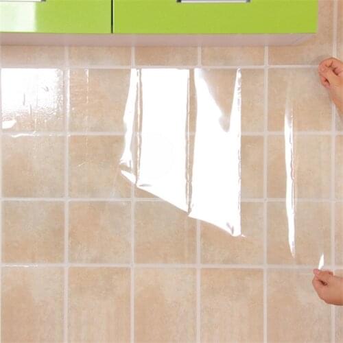 45*70cm Kitchen Anti oil transparent Wall Sticker Furniture Protection Vinyl PVC Waterproof Transparence of Wall paper Stickers