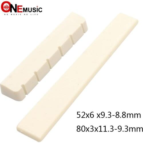 500pcs Classical Guitar Nut and Bridge Saddle Plastic 50MM 80MM Guitar Parts Ivory