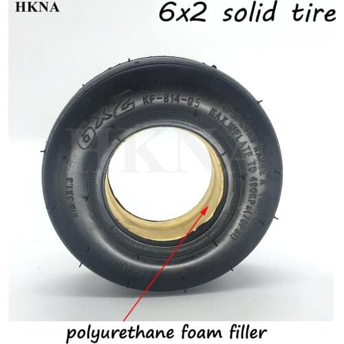 6 Inch 6x2 Solid Tires 6*2 Polyurethane Foam Filled Tyre for Electric Fast Wheel F0,jackhot,Nes Carbon Fiber Scooter Parts