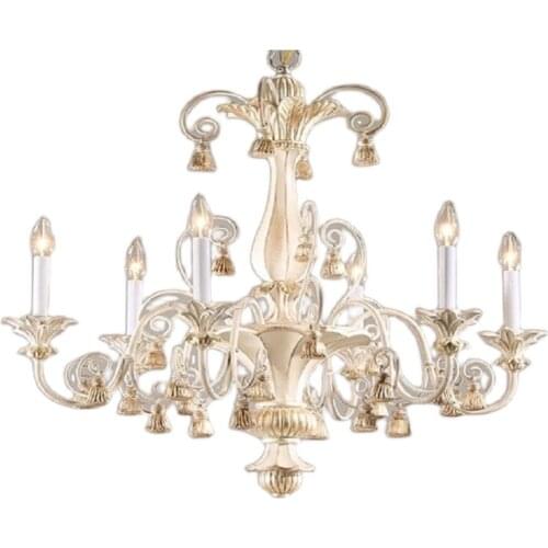 American retro wood carving chandeliers Nordic design lighting hotel restaurant villa living room bedroom lamp