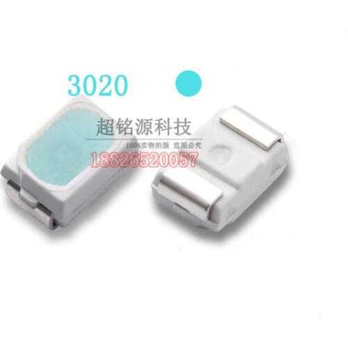 Free shipping 1000PCS Light blue 3020 LED lamp beads