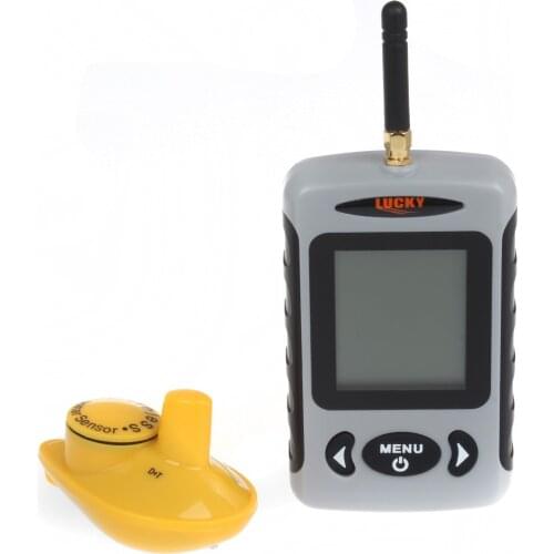 English Menu Lucky FFW718 Wireless Portable Fish Finder 40M/120FT Sonar Depth Sounder Alarm Ocean River Lake