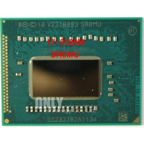 Free Shipping Intel I7-3520M SR0MU 2.9G/4M 100% Original Chipset With Balls IN STOCK For Laptop HM75 HM77