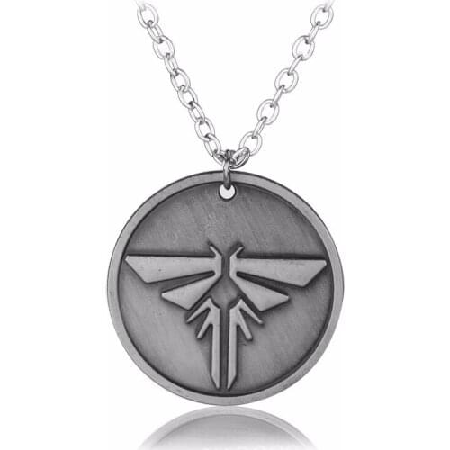 Dongsheng Wholesale 10 Pcs Game PS4 The Last of Us Torque Collier Firefly Dog Tag Fashion Trendy Alloy Round Pendant Necklace-30