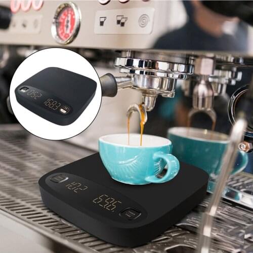 Electronic Smart LED Display Hand Coffee Scale USB Rechargeable Automatic Taring Timing For Espresso Coffee Home Scale Kitchen