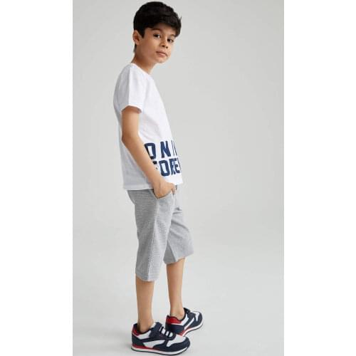 DeFacto Spring Boy Shorts Textured Fabric Bermuda Regular Fit Kids Children Clothing-U4619A621SP