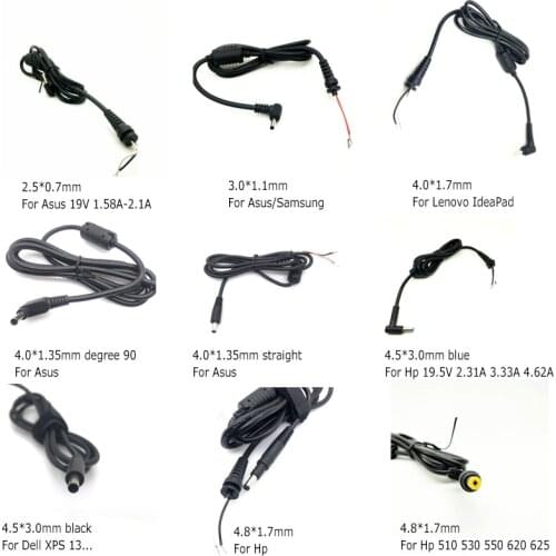 Power Cable Cord Connector DC Jack Charger Adapter Plug Power Supply Cable for Samsung HP Dell Sony Toshiba Asus Acer Lenovo
