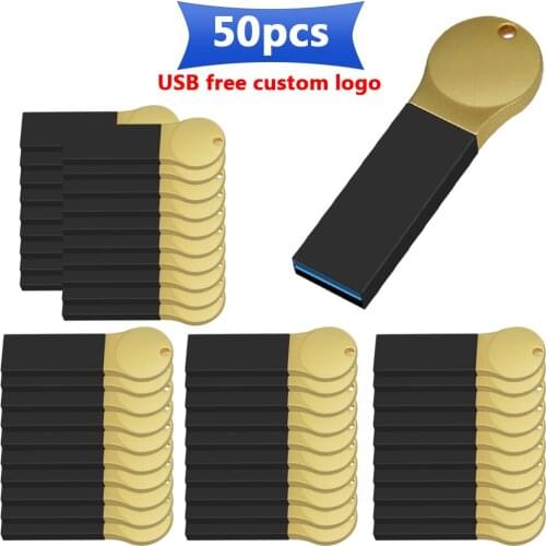 Metal USB Waterproof Flash Drive 16GB 32GB Pendrive 64gb 128 gb Flash Memory usb bulk 50pcs free Customize logo Free Shipping