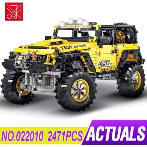 MOC 022010 High-tech Series City Super Speed Champions Yellow Racing Formula Car Building Blocks Bricks Diy Toy Kids Gifts