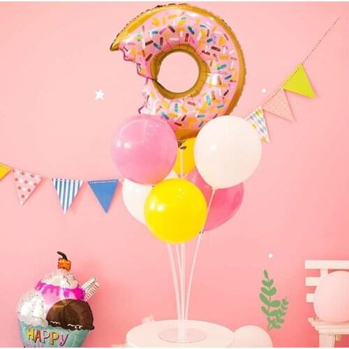 Happy Birthday Balloon Air Balls Stick Kits Stand Baloon Birthday Party Decor Kid Adult Arch Table Ballon Accessories Holder