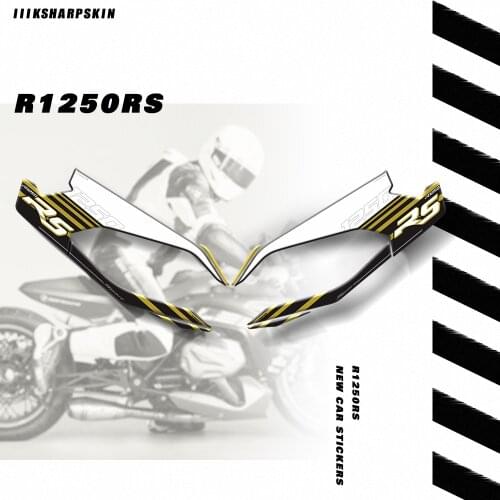 New sale Motorcycle 3D Gel Front fairing sticker edge Paint Scratch Protector stickers For BMW R1250RS 2019 2020 r1250 rs