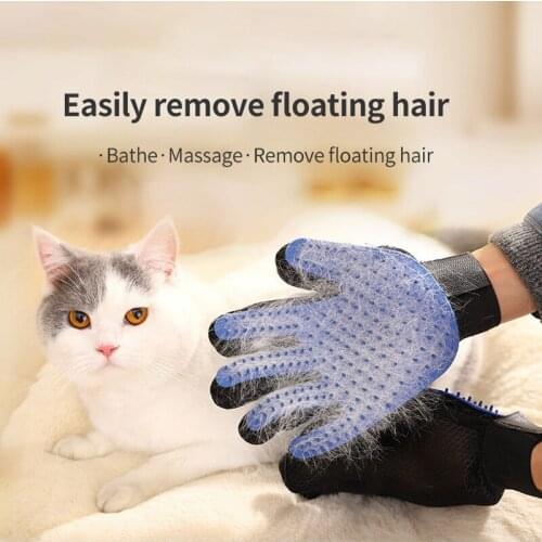 New Dog Bath Cat Cleaning Supplies Accessories Deshedding Gentle Efficient Pet Grooming Glove Silicone Dog Toy for Brush Glove