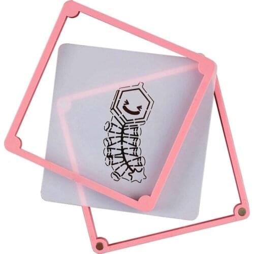 Wholesale 10 Sets Cake Stencil Spray Mold Fixing Frames Decoration Printing Die Fondant Pennies Cookies Candy DIY Baking Tools