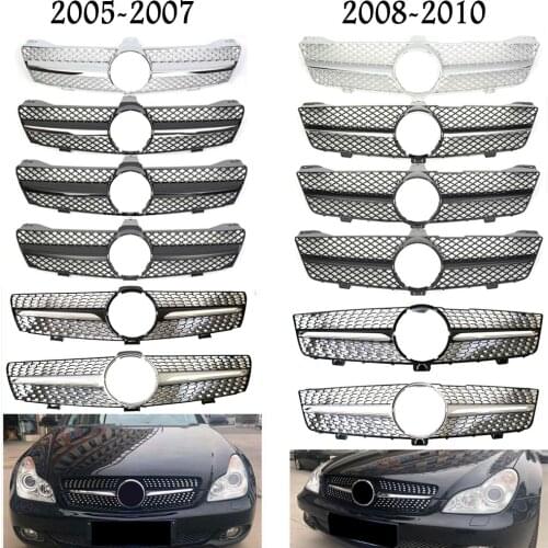 Front Racing Center Grille Facelift Bumper Grill For Mercedes Benz W219 CLS Class 2005 2006 2007 2008 2009 2010 Diamond AMGStyle