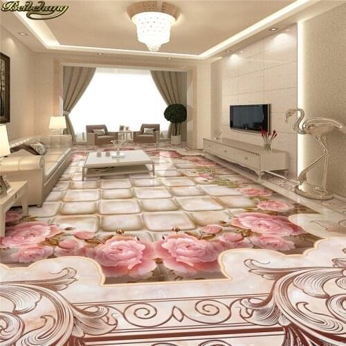 Beibehang Custom Photo Wallpaper Floor Painting Ground Marble Waterjet Stone Pattern Parquet 3D Floor papel de parede