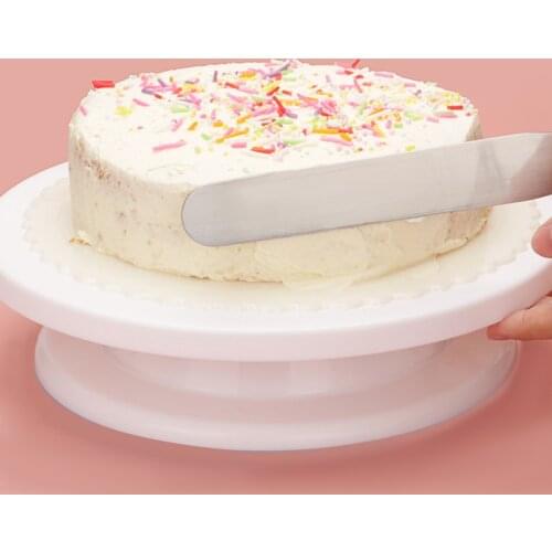 28cm Pastry Turntable Plastic Cake Rotating Table Anti-skid Round Cake Turntables Stand Cake Decorating Baking Tools