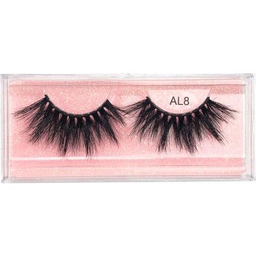 Shegoal 25mm Dramatic Long Type False Eyelashes 100% Siberian Mink Fur Eyelashes Natural Layered Effect Handmade Strips Lashes
