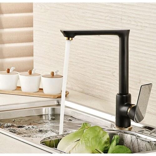 Luxury Design Hot Cold Water Mixer Tap Single Handle 5 Colors Black Kitchen Faucet Sink Tap