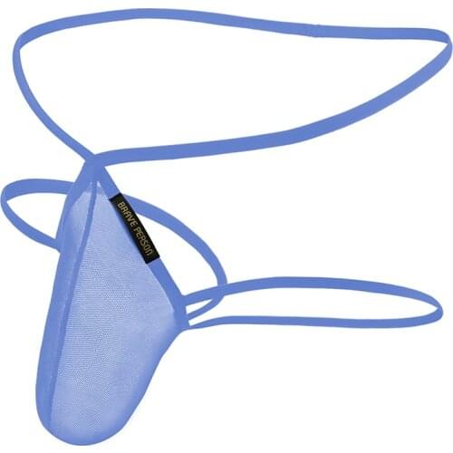 Super Sexy Transparent Underwear Men Penis Pouch Thong Briefs Thin Mesh Men G-string Mini Tanga Plus Size S-XL