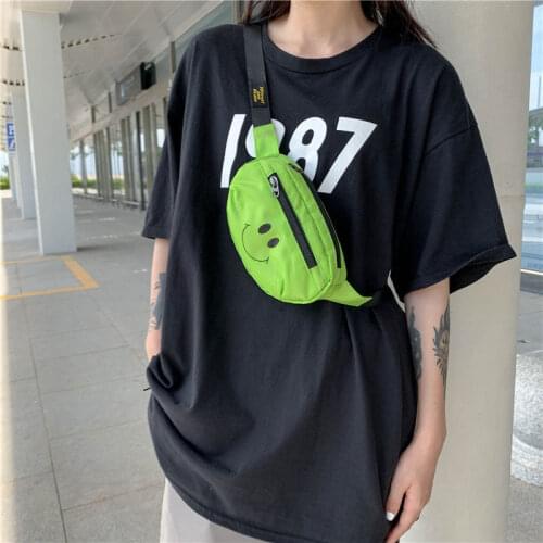 Unisexy Trendy Brand Functional Small Shoulder Crossbody Bags Green Orange Summer Mobile Phone Waist Pack Street Style Chest Bag