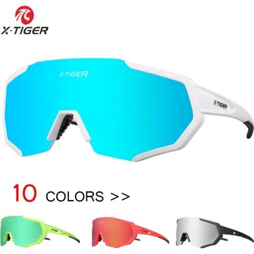 X-TIGER 2021 Polarized Cycling Sun Glasses Outdoor Sports Bicycle Sunglasses Goggles 3 Lenses Gafas de Ciclismo Bike Eyewear