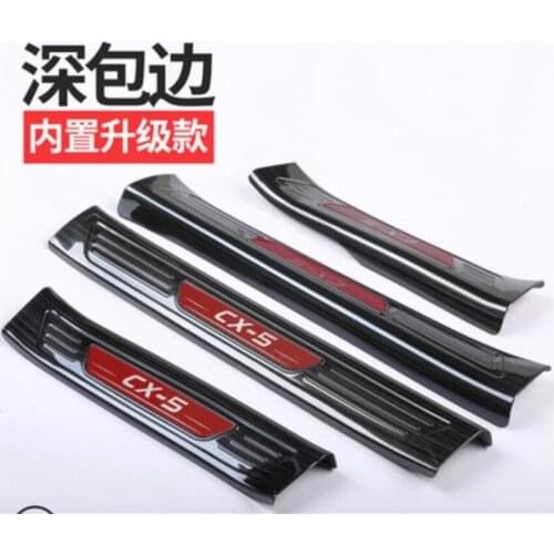 For Mazda CX-5 CX5 2017- 2020 Accessories Car door sill protector scuff plate Trim stainless steel protection Plates Cover
