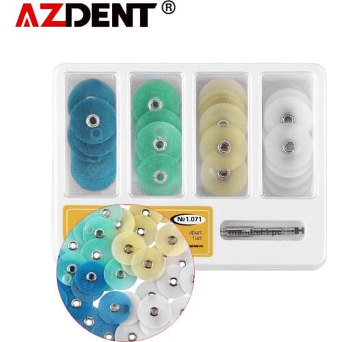 Azdent Dental Polishing Discs Gross Reduction Contouring Mandrel Stripes Set Dental Materials Teeth Whitening
