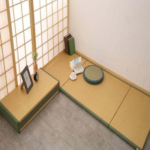 1pc Folding Japanese Tatami Mattress Mat Rectangle Floor Straw Mat For Yoga Sleeping Tatami Mat Flooring 200*90cm thickness 3cm