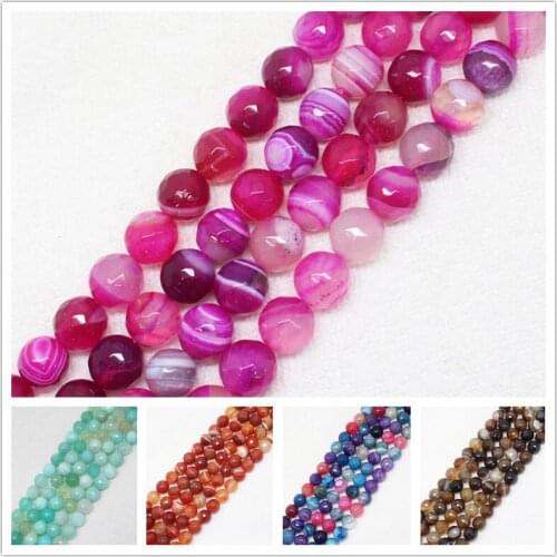 10mm Multi-color Faceted Stripe agates Round Beads 14.5",For DIY Jewelry Making ! We provide mixed wholesale for all items