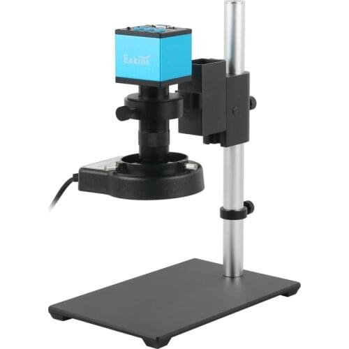 1080P Industrial Digital Video Microscope Camera 100X 130X 180X 300X C-Mount Lens 56 LED Light For CPU Soldering Watch Repair