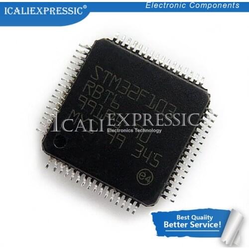 2PCS STM32F103RBT6 STM32F103 QFP-64 In Stock