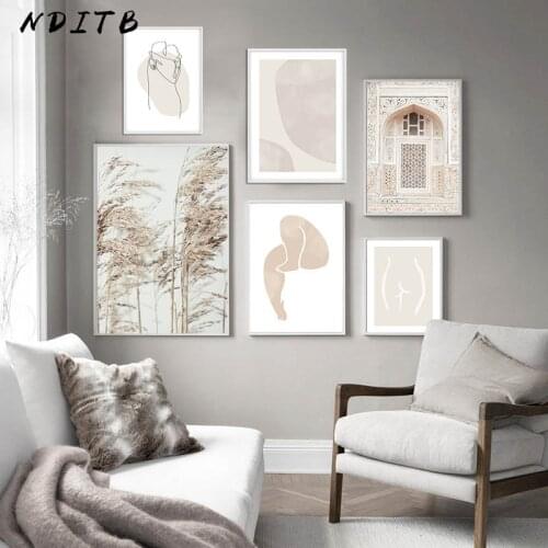 Abstract Painting Scandinavian Poster Nordic Decor Bohemian Arch Canvas Print Wall Art Picture Simplicity Modern Home Decoration