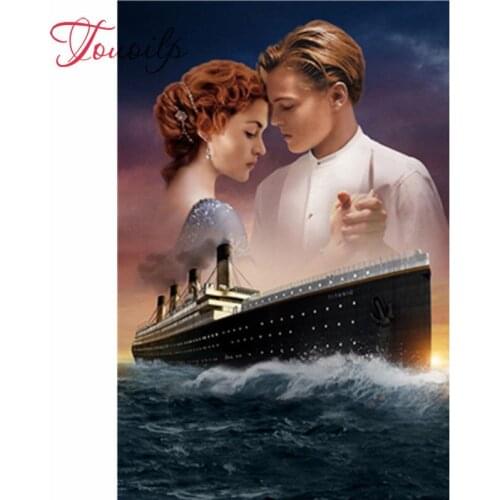 Diamond Painting Movie Titanic Love Diy Full Round Embroidery By Numbers Kit Cross Stitch Home Decoration Modern Hand Mosaic