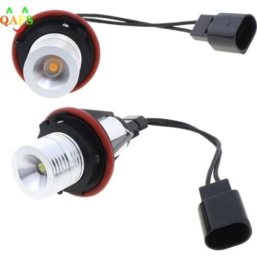 White Yellow 12V LED Angel Eyes for E39-5W LED Side Marker Light Bulb Canbus