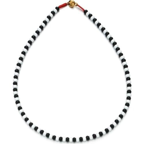 Bohemian Handmade Rainbow Beads Choker Necklace Boho Black Color Bead Necklace Women Fashion Jewelry Necklaces