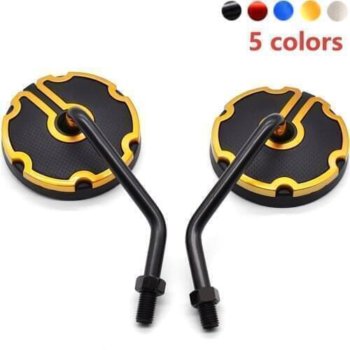 Universal Motorcycle Back View Mirror 10mm Round Shape Rearview Side Mirrors For Yamaha WR 450F 250R 250X 450 SEROW 225 250