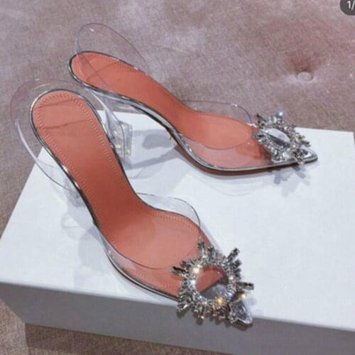 34-45 Sexy High Heels Sandals Shoes Woman Silver Rhinestone Wedding Shoes High Heels Party Shoes Summer Height Heels Sandals