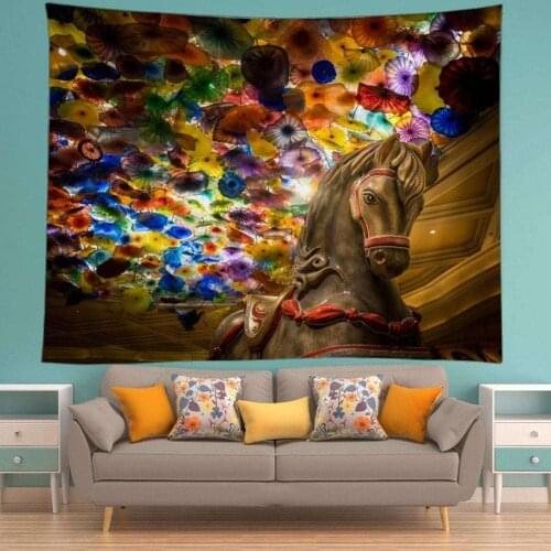 Colorful Horse Tapestry Hippie Print Tapestry Wall Hanging Tapestry Home Decor