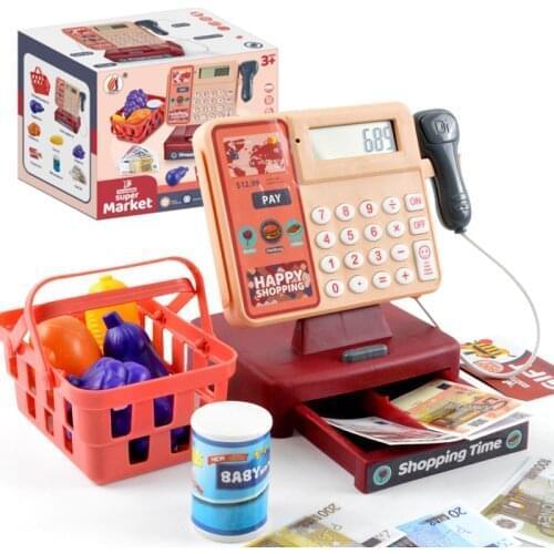Childrens Puzzle Play Toy House Girl Toy Simulation Supermarket Cash Register Electric Multifunctional Parent-Child Toy