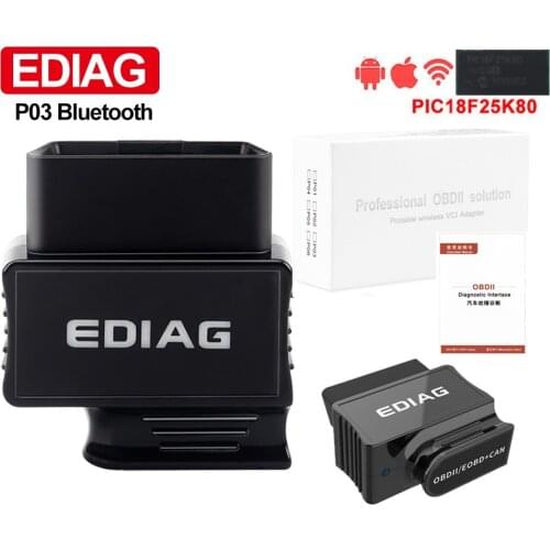 Ediag P03 ELM327 V1.5 Wifi/Bluetooth PIC18F25K80 for Android/IOS Elm 327 code reader obd2 Diagnostic tool PK KW902 ICAR2